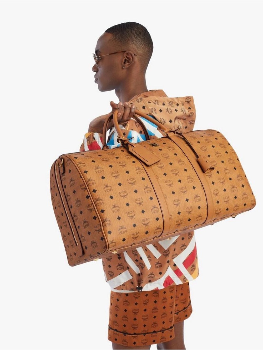 MCM Ottomar Weekender Bag in Visetos cognac